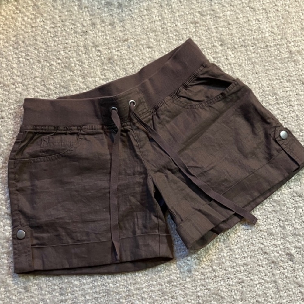 💕 NWOT Victoria’s Secret London Jeans Women’s Size XS Brown Linen Shorts